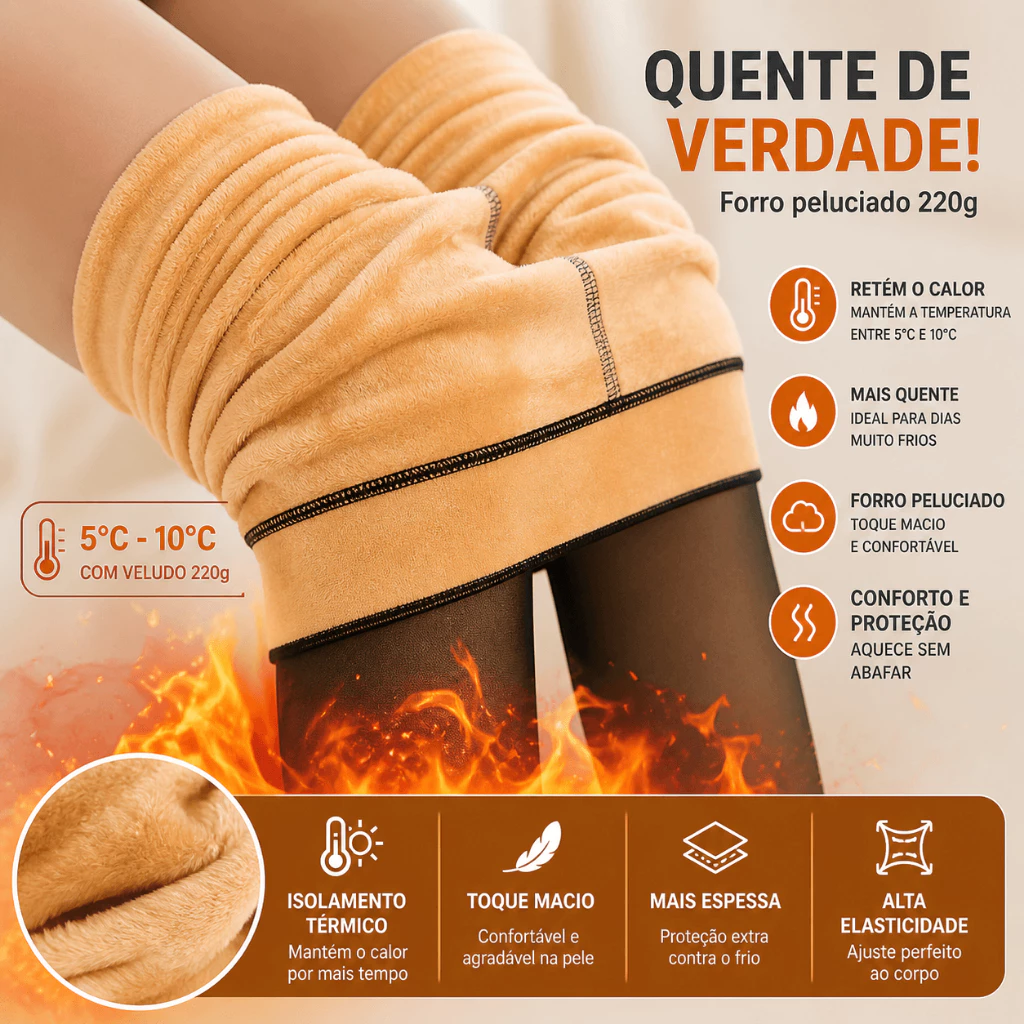Quente de verdade — forro peluciado 220g